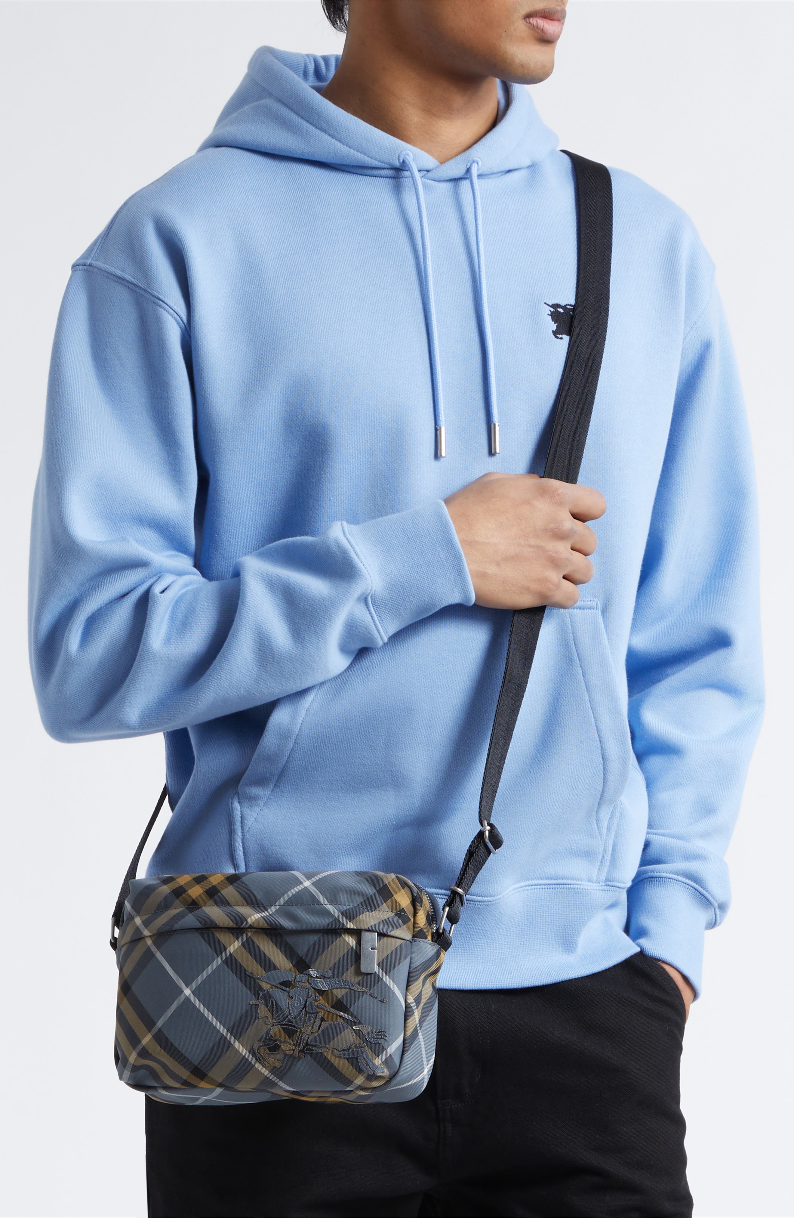 Burberry Classics EKD Crossbody Bag, Alternate, color, Wave Blue