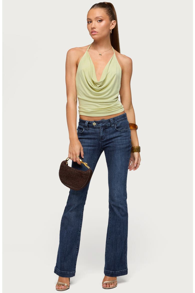 Solena Chain Halter Top, Alternate, color, SAGE
