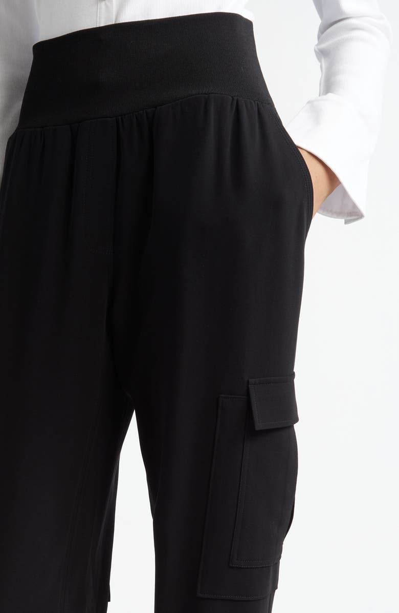 Cinq à Sept Giles Crepe Cargo Pants, Alternate, color, Black