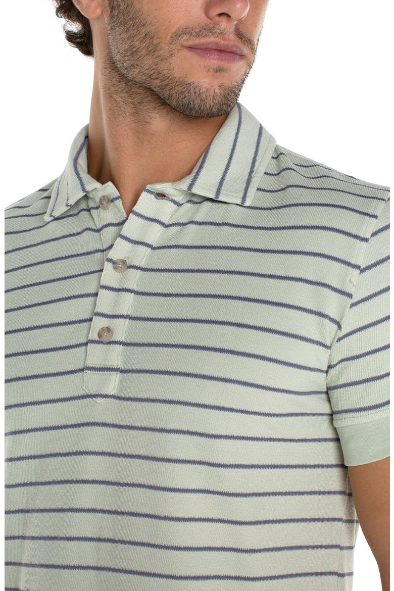 Stripe Polo, Alternate, color, SEAFOAM