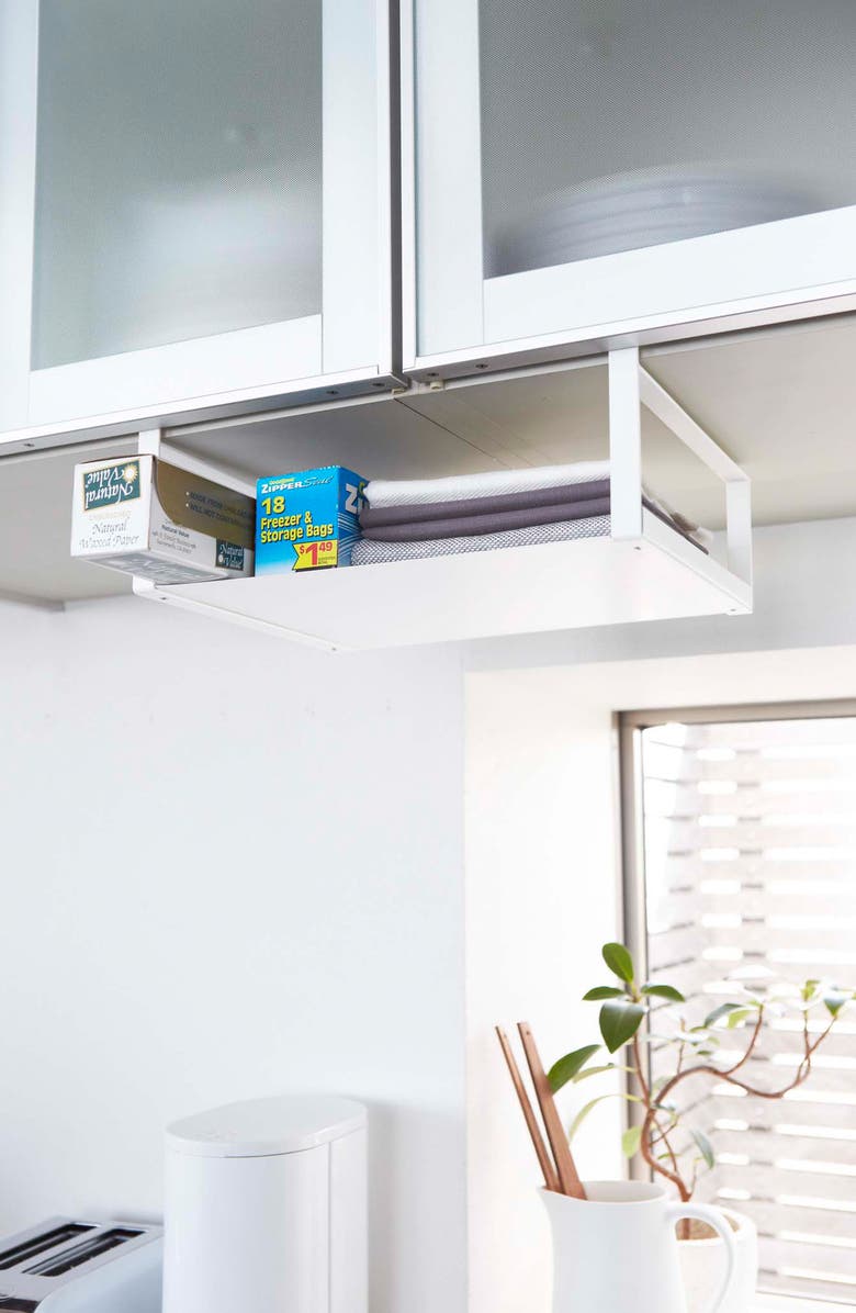 Yamazaki Undershelf Organizer, Alternate, color, White