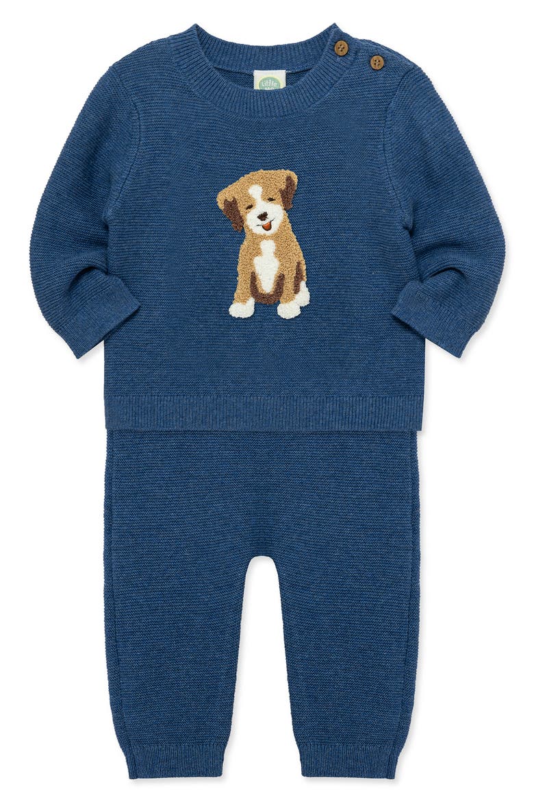 Kids' Puppy Sweater and Pants Set, Alternate, color, BLUE