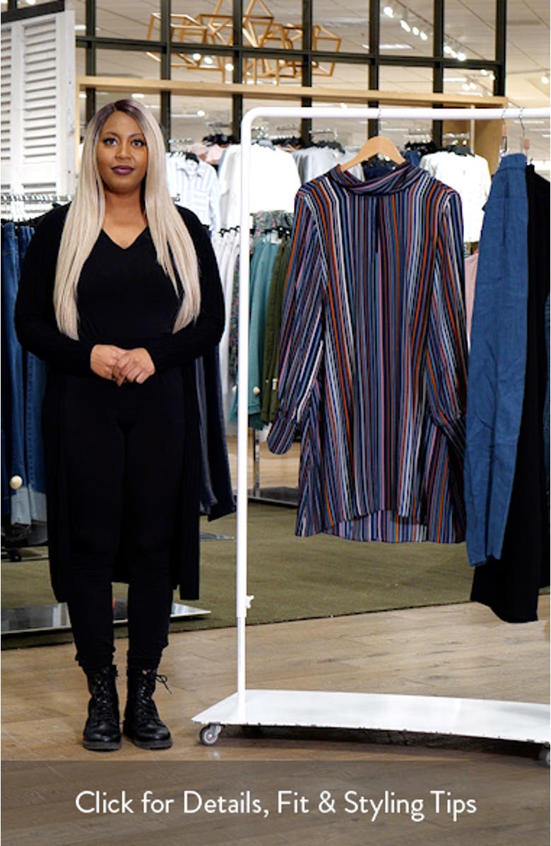 Illusion Stripe Tunic Top, sales video thumbnail