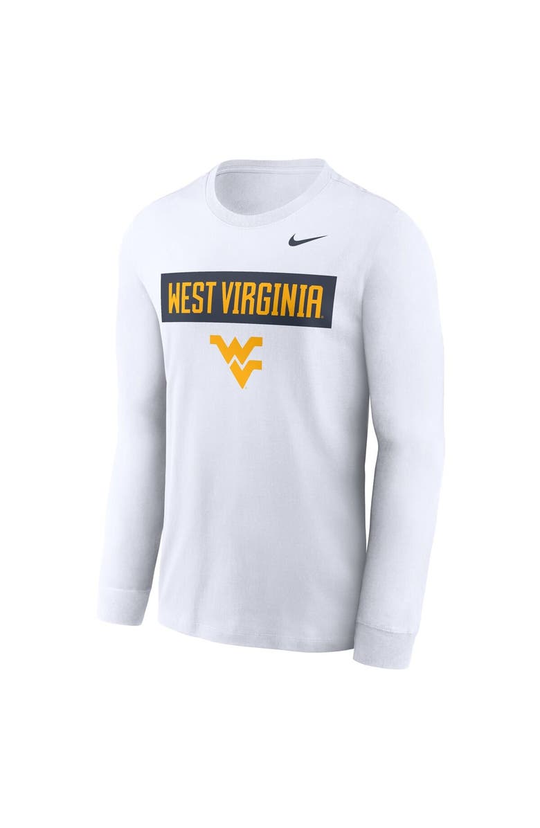 Nike Men's Nike White West Virginia Mountaineers Two-Hit Classic Location Long Sleeve T-Shirt, Alternate, color, White