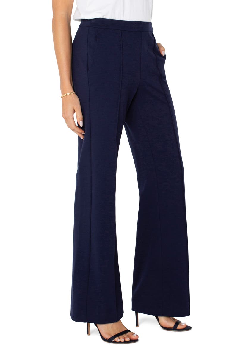 Kayla Wide Leg Pull-On Trousers, Alternate, color, CADET BLUE