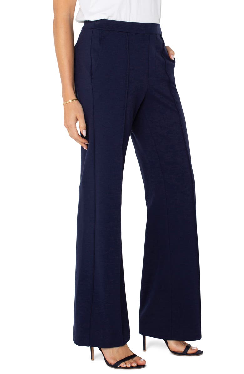 Liverpool Los Angeles Pleat Front Wide Leg Pants, Alternate, color, Cadet Blue