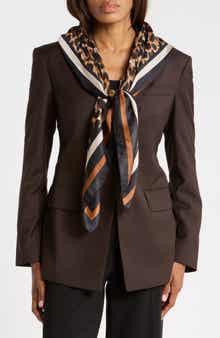 Leopard Chiffon Square Scarf