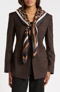 Nine West Leopard Chiffon Square Scarf