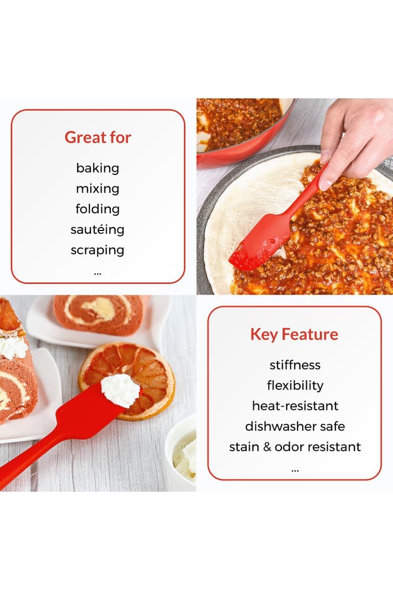 Peanuts 3 Piece Silicone Spatula Set, Alternate, color, Gray