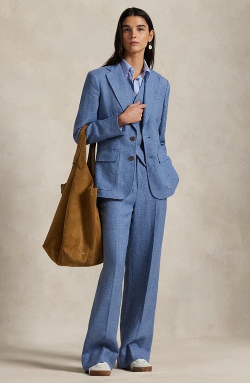 Polo Ralph Lauren Large Polo Play Suede Tote In Brown