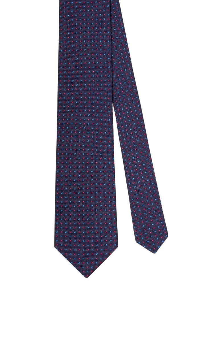 Robert Talbott Robert Micro Neat Necktie, Main, color, Navy