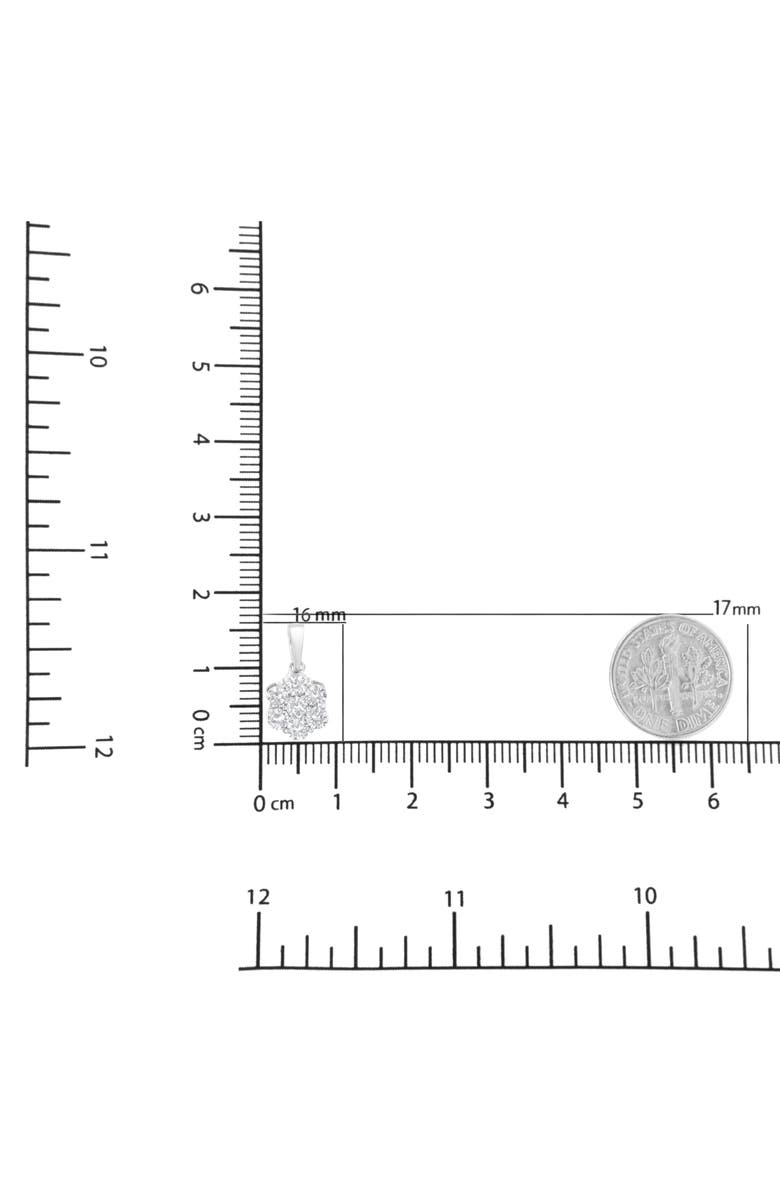 Haus of Brilliance 14K White Gold 1 cttw Brilliant Diamond 7 Stone Flower Pendant Necklace, Alternate, color, White