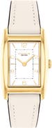 COACH Reese Rectangular Leather Strap Watch, 24mm