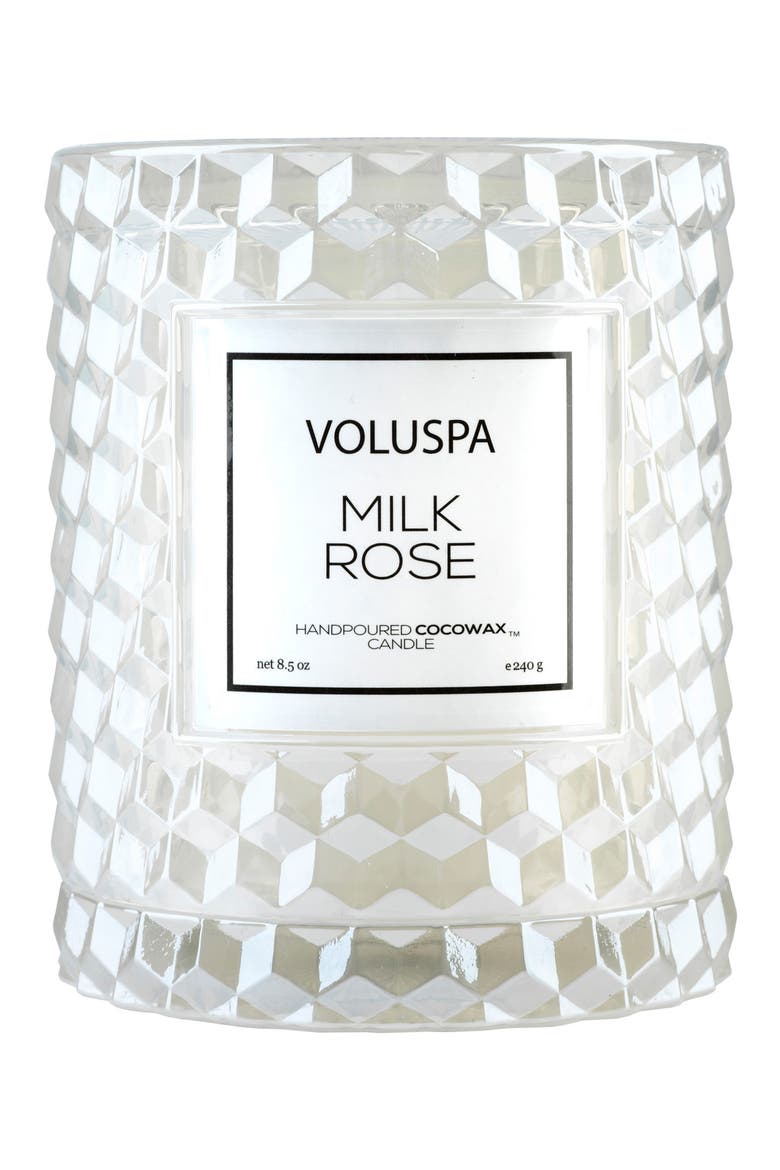Roses Icon Cloche Cover Candle, Main, color, MILK ROSE