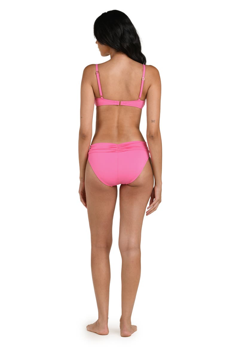 Island Goddess Wrap Bikini Top, Alternate, color, ROSE PINK