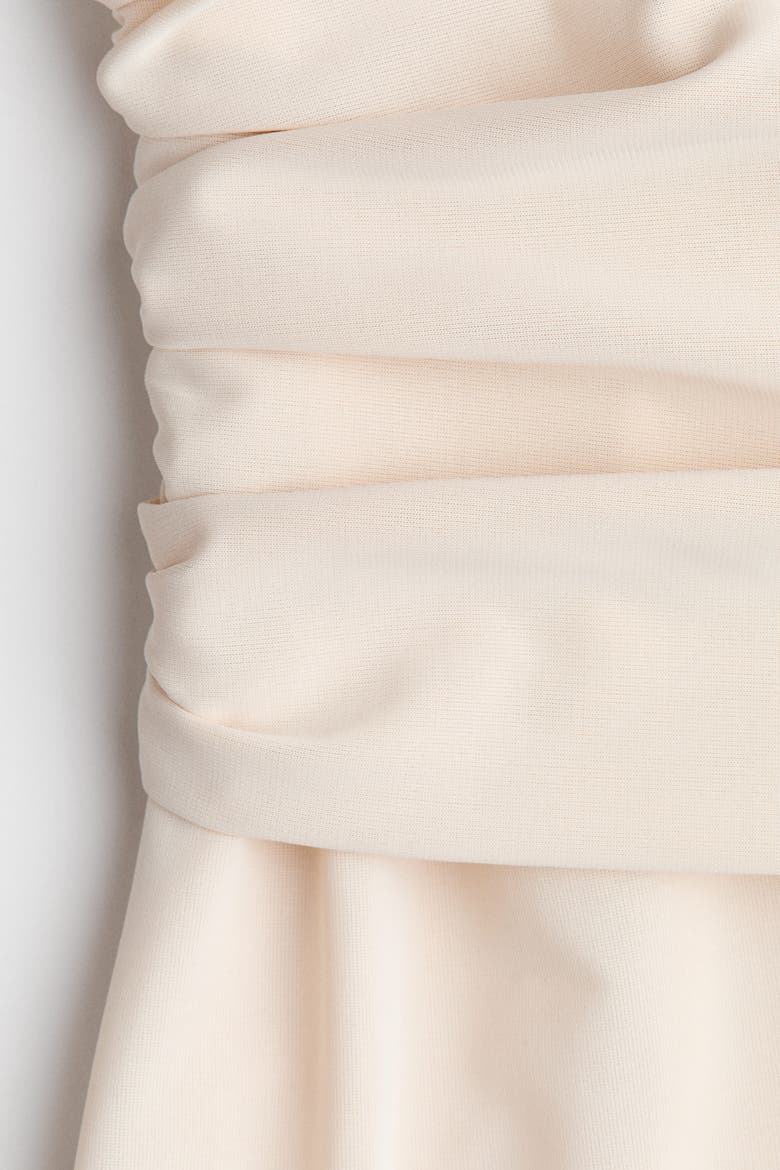 Draped-panel Jersey Dress, Alternate, color, Light beige