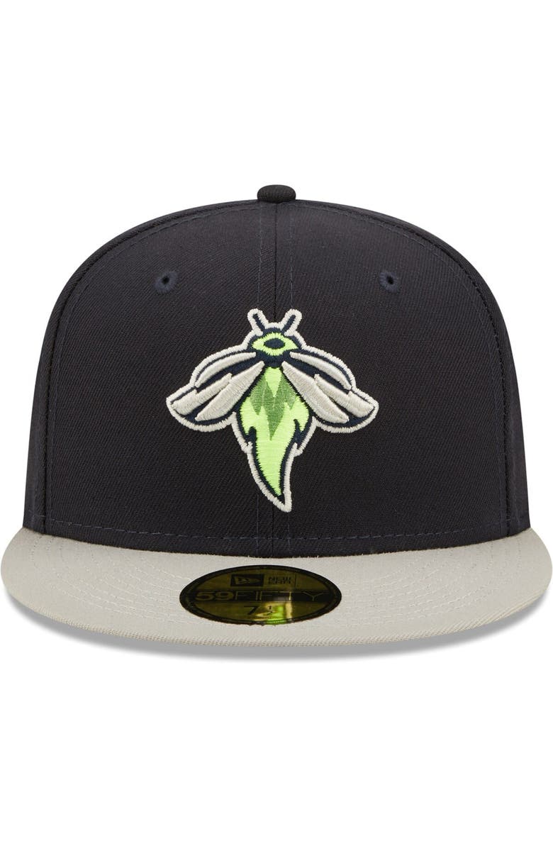 New Era Men's New Era Navy Columbia Fireflies Authentic Collection Road 59FIFTY Fitted Hat, Alternate, color, Navy