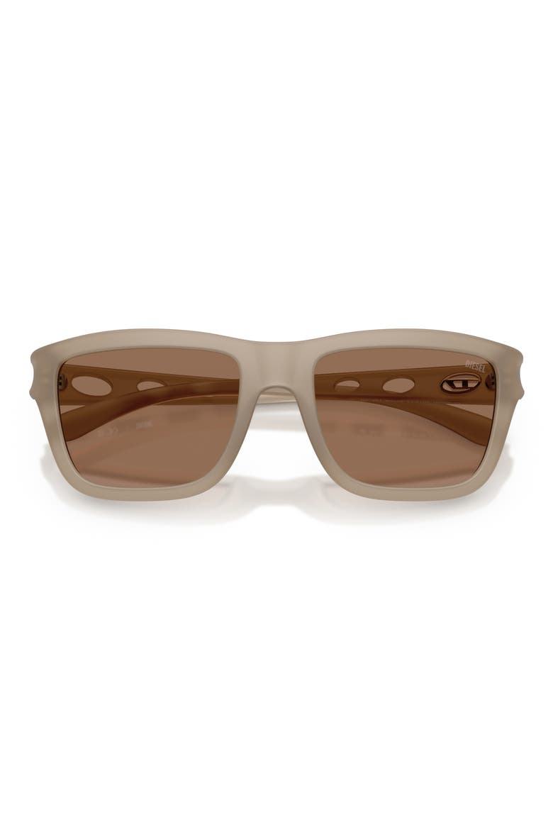 55mm Gradient Square Sunglasses, Alternate, color, OPAL GREY/ DARK BROWN