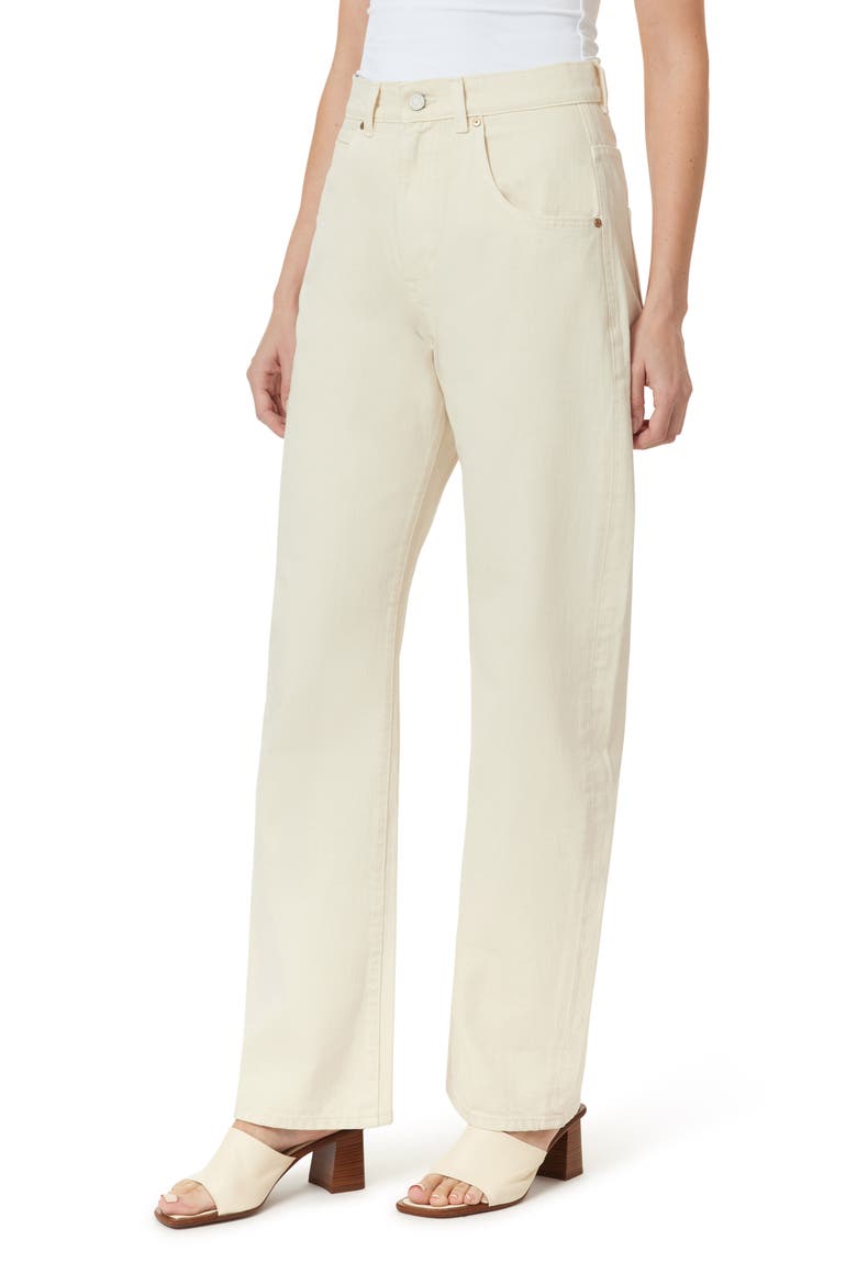 Gwen Relaxed Fit Bowed Wide Leg Jeans, Alternate, color, STONE
