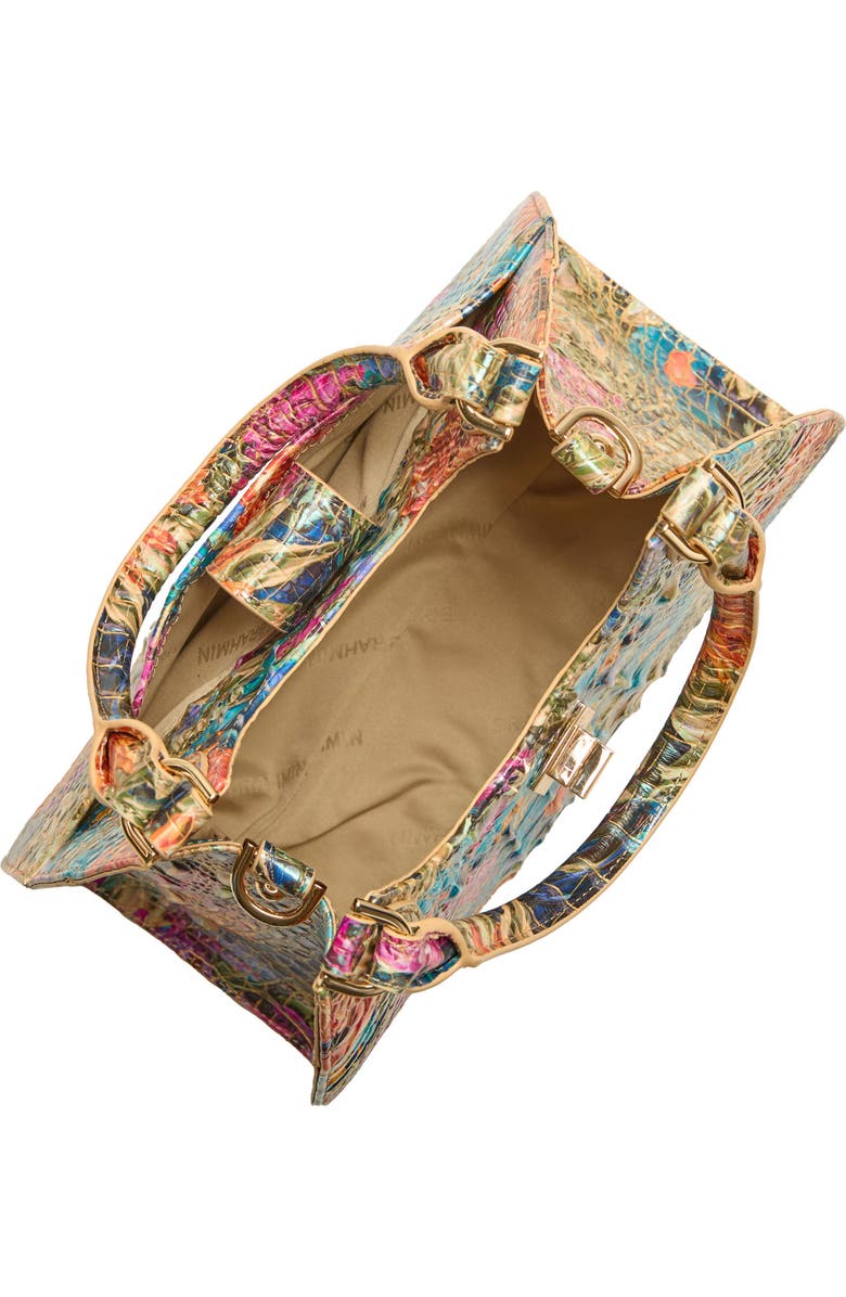 Brahmin Adrian Croc Embossed Leather Shoulder Bag, Alternate, color, Lasso