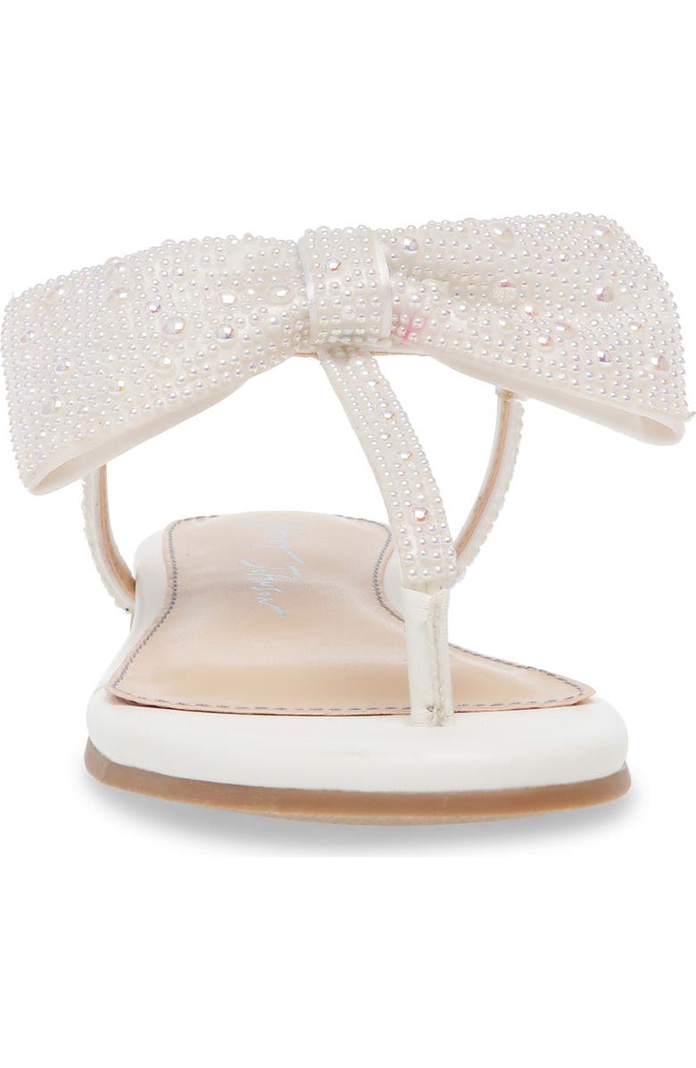Betsey Johnson Kids' Crystal Bow Sandal, Alternate, color, Pearl