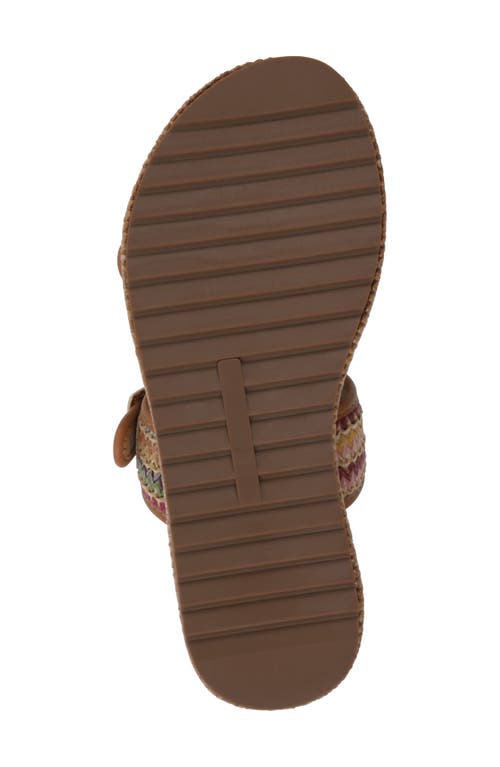 Gc Shoes Lorena Raffia Platform Slide Sandal In Brown Multi