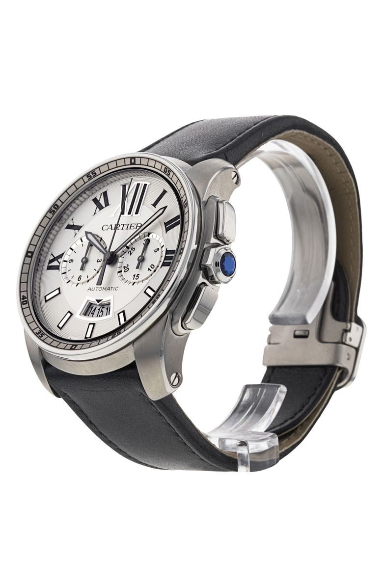 Watchfinder & Co. Cartier Preowned 2021 Calibre Bracelet Chronog Watch, 42mm, Alternate, color, 