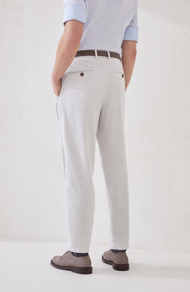 Brunello Cucinelli Tailor fit trousers, Alternate, color, Chalk