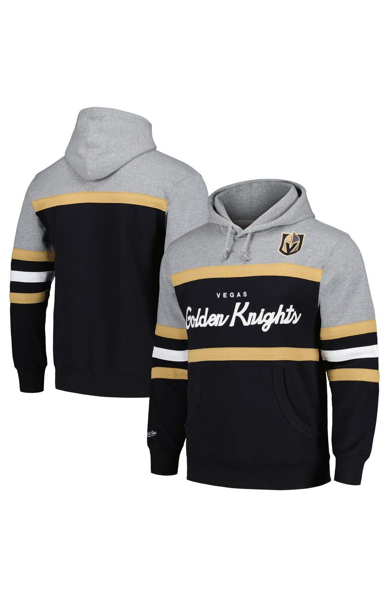 Mitchell & Ness Men's Mitchell & Ness Black/Gray Vegas Golden Knights Head Coach Pullover Hoodie, Main, color, Black