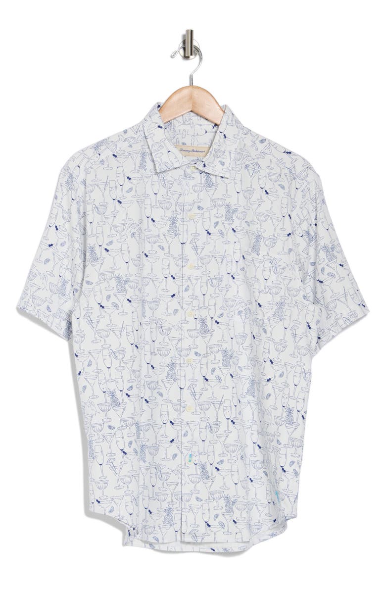 Tommy Bahama Mojito Bay Sippin' Soiree IslandZone<sup>®</sup> Short-Sleeve Shirt, Alternate, color, White