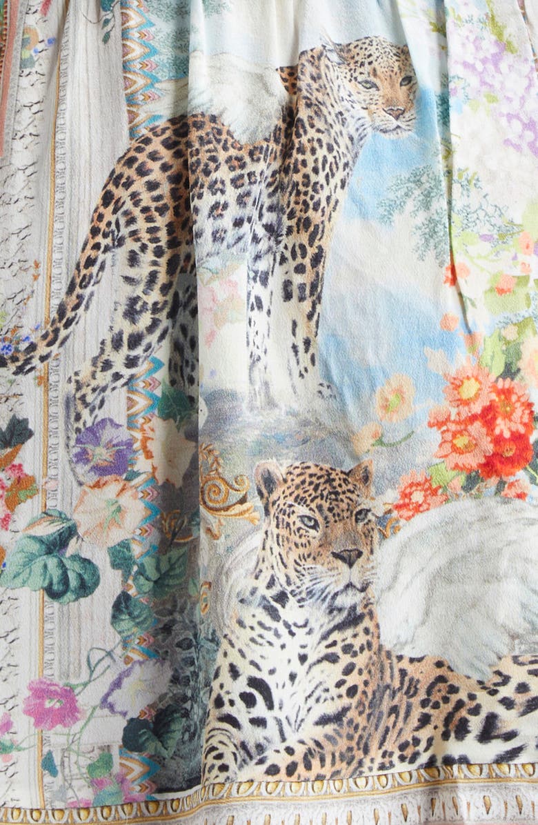 Camilla We Always Have Alexandria Off the Shoulder Long Sleeve Silk Dress, Alternate, color, 