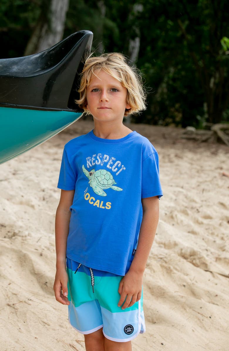 Feather 4 Arrow Kids' Respect the Locals Cotton Graphic T-Shirt, Alternate, color, Marina Blue