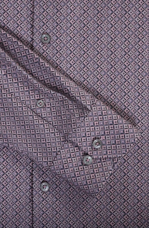 Bugatchi James Ooohcotton® Geo Print Button-up Shirt In Gold
