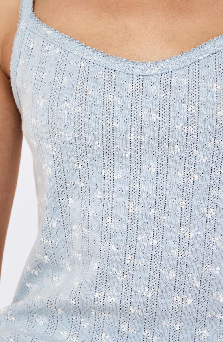 Papinelle Imogen Pointelle Camisole, Alternate, color, Celestial Blue