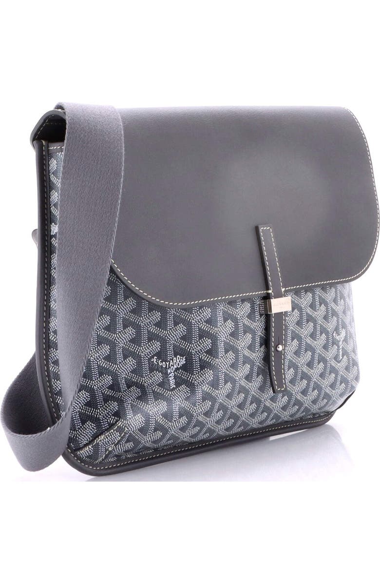 Pre-Owned Goyard Coursier Messenger Bag Coated Canvas and Leather, Alternate, color, Gray