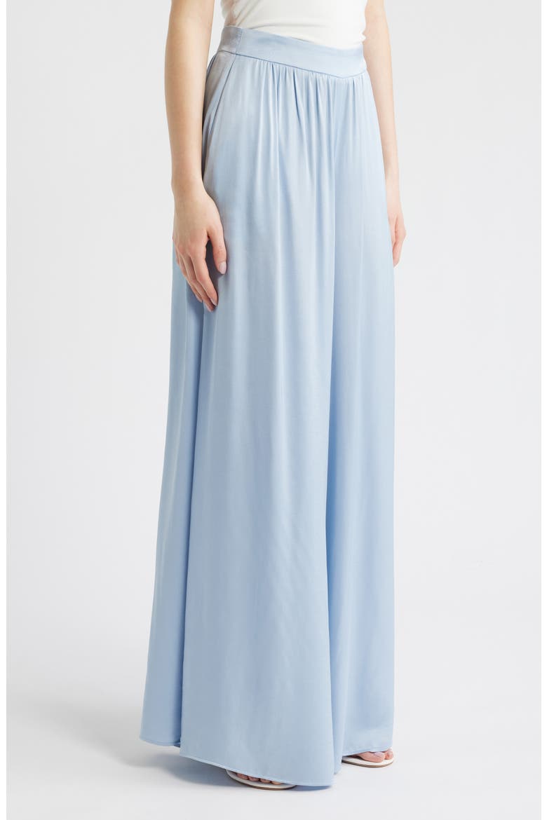 High Waist Satin Wide Leg Pants, Alternate, color, SKY BLUE