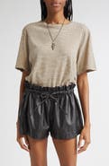 Isabel Marant Étoile Zewel Stripe Oversize Cotton & Linen T-Shirt