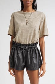 Isabel Marant Étoile Zewel Stripe Oversize Cotton & Linen T-Shirt