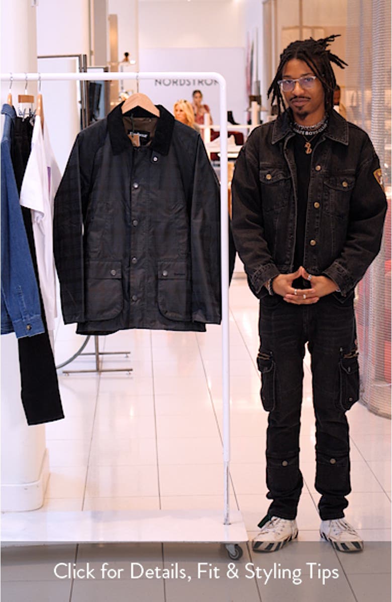 Ambleside Plaid Water Resistant Waxed Cotton Shirt Jacket, sales video thumbnail