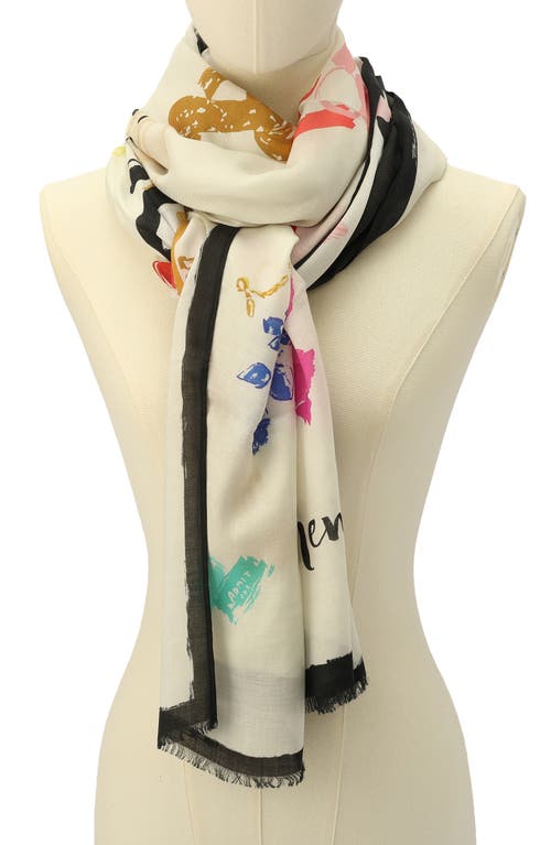 Kate Spade New York Things We Love Oblong Scarf In Cream