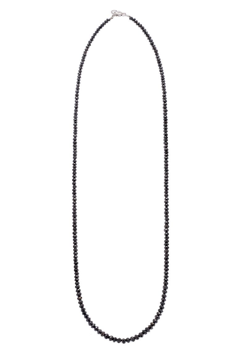 Black Diamond Beaded Necklace, Main, color, BLACK DIAMOND