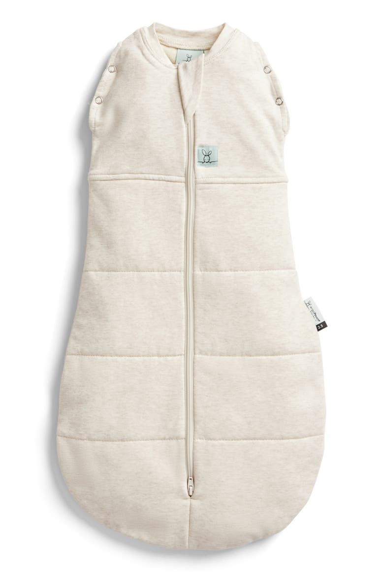 2.5 TOG Cocoon Stretch Organic Cotton Convertible Swaddle Bag, Main, color, OATMEAL MARLE
