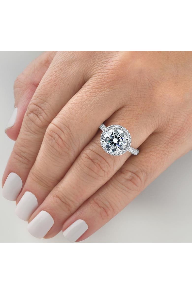 Bliss Diamond 3 1/2Ct Diamond Halo Lab Grown Engagement Ring in White, or Gold, Alternate, color,