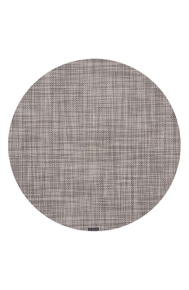 Chilewich Basketweave Round Placemat, Main, color, 