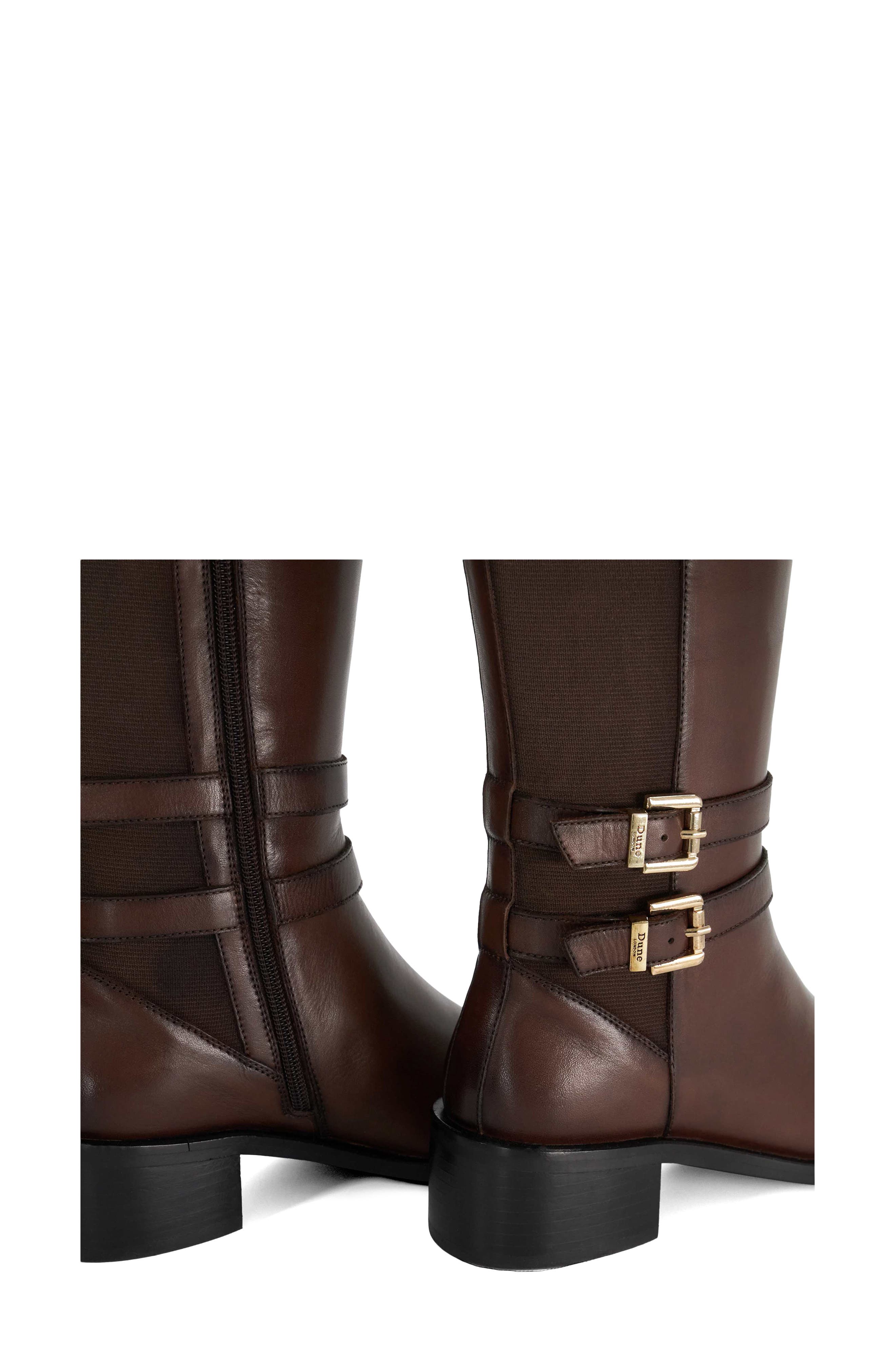 Dune London Tatter Knee High Boot, Alternate, color, Brown