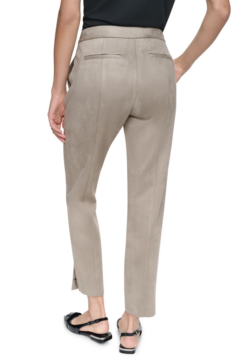 Faux Suede Ankle Pants, Alternate, color, PUTTY