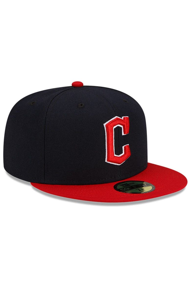 Men's New Era Navy/Red Cleveland Guardians Authentic Collection On-Field 59FIFTY Fitted Hat, Alternate, color, Navy