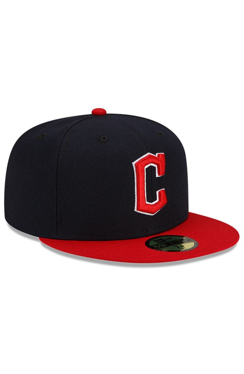 New Era Men's New Era Navy/Red Cleveland Guardians Authentic Collection On-Field 59FIFTY Fitted Hat, Alternate, color, Navy