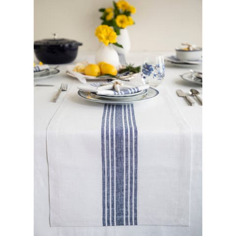 Linen Table Runner for Dining Table, Holiday and Everyday Table Decor - Farmhouse