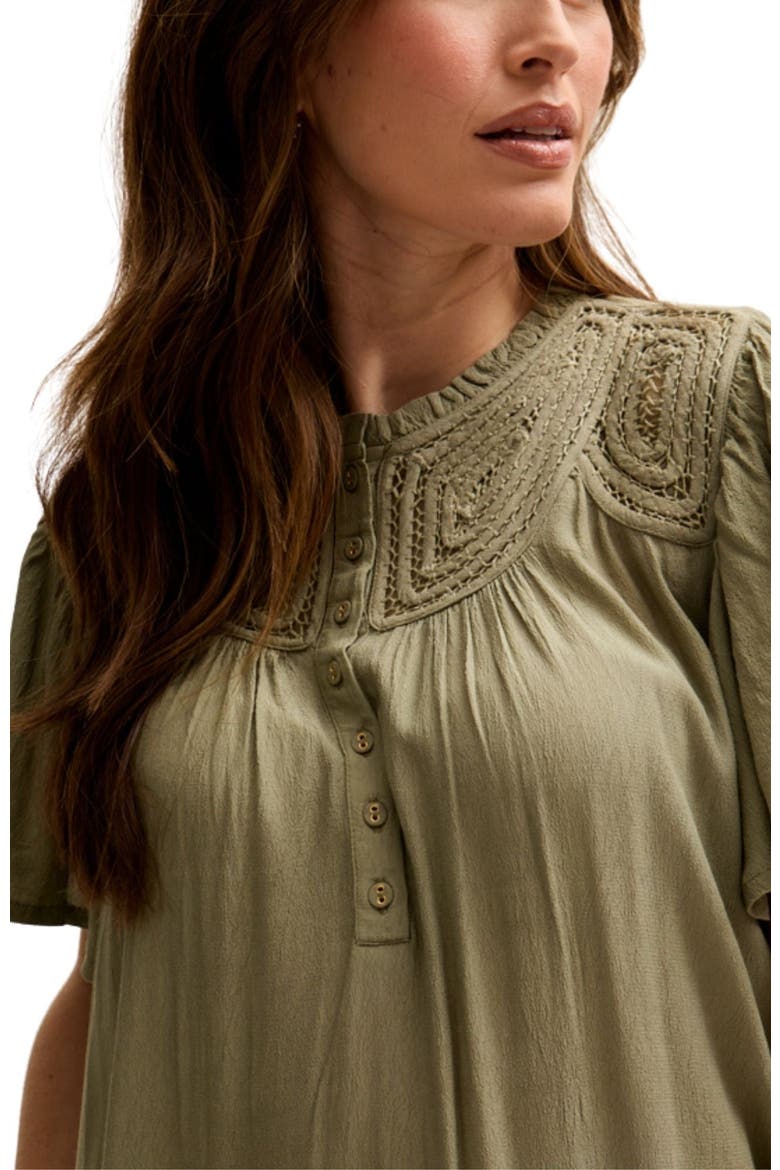 Roma Angel Sleeve Mini Dress, Alternate, color, Green